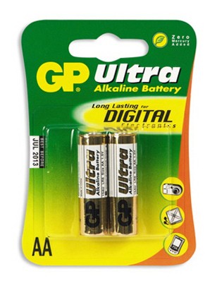 Батарейка GP Ultra Alkaline 15AU LR6 AA, 2 шт.