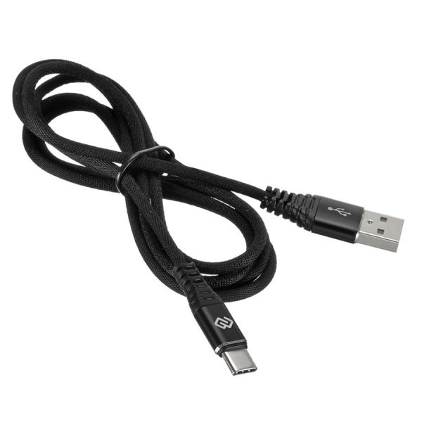 Кабель Digma TYPE-C-1.2M-BRAIDED-BLK USB (m)-USB Type-C (m) черный 1,2м