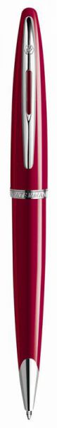 Ручка роллер WATERMAN Carene (S0839610) Glossy Red Lacquer ST (F) чернила: черный латунь посеребрение/никеле-палладиевое покрытие для защиты от окисления